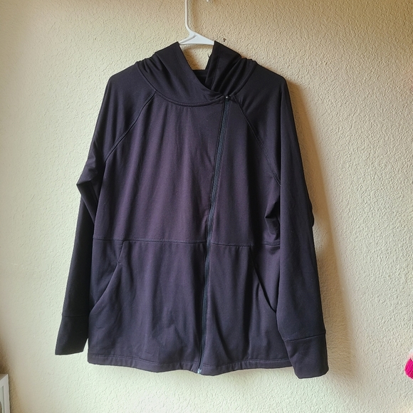 Apana Jackets & Blazers - Apana Activewear Black Zip Up Jacket Women's Size XL